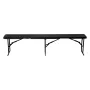 Plastic Folding Bench, 6 ft Portable Bench for Outdoor Picnic Party Camping Dining, Foldable Smooth HDPE Seat for Garden Soccer 