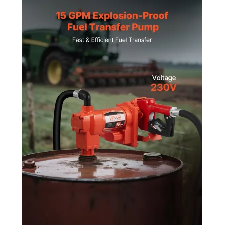 brændstofoverførselspumpe 230V, 15 GPM 57 L/min, AC elektrisk