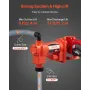Fuel Transfer Pump 230V, 15 GPM 57 L/min, AC Electric Oil Transfer Pump, with Auto Shut-Off Fuel Nozzle & Discharge Hose, High F