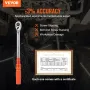 Torque Wrench, 1.3 cm Drive Click Torque Wrench 10-150ft.lb/14-204n.m, Dual-Direction Adjustable Torque Wrench Set, Mechanical D