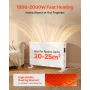 VEVOR konvektionspanelvarmer, 2000W elektrisk panelrumvarmer med fjernbetjening og berøringsbetjening, 3 tilstande, 24-timers