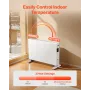 VEVOR Convection Panel Heater, 2000W Electric Panel Space Heater with Remote & Touch Control, 3 Modes, 24H Timer, Stand or Wall 