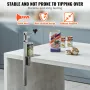 VEVOR Commercial Can Opener, Heavy-Duty Manual Tabletop Cans Opener for Cans Up to 300 mm Height, Height-Adjustable Professional