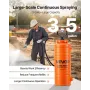 VEVOR Industrial Concrete Sprayer, 14L Stainless Steel Sprayer, Heavy Duty Tri-Poxy Pump Sprayers, 52cm Wand with Ergonomic Gun 