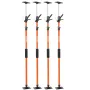 VEVOR kabinetstøttestang, 4-pak, 116-290 cm stål teleskopisk hurtigstøttestang, justerbart 3. håndssystem op til 70 kg C
