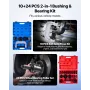 Bearing Press Kit, 10+24 Pcs, 2 in 1 Ball Joint Press & Wheel Bearing Puller Kit, Race and Seal Driver Set with 13 Bushings, C-F