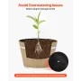 Plant Pots, 4 Pack 300 mm Whiskey Barrel Planters with Drainage Holes, Large Outside Plastic Decoration Flower Pot Imitation Win