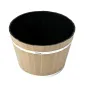 VEVOR Plant Pots, 4 Pack 300 mm Whiskey Barrel Planters with Drainage Holes, Large Outside Plastic Decoration Flower Pot Imitati