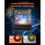 VEVOR Welding Helmet Auto Darkening, 93 x 43 mm True Color Welding Hood, Solar Powered Welder Mask 2 Arc Sensors, Shade 4/9-13 f