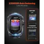 Welding Helmet Auto Darkening, 93 x 43 mm True Color Welding Hood, Solar Powered Welder Mask 2 Arc Sensors, Shade 4/9-13 for TIG