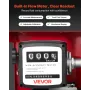 VEVOR Fuel Transfer Pump 230V, 16 GPM 60 L/min, AC Electric Oil Transfer Pump for Diesel Kerosene Biodiesel, with Meter, Auto Fu