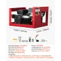 Fuel Transfer Pump 230V, 16 GPM 60 L/min, AC Electric Oil Transfer Pump for Diesel Kerosene Biodiesel, with Meter, Auto Fuel Noz