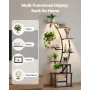 Plant Stand Indoor with Grow Lights, 160cm Tall 9-Tier Lighted Plant Shelf, Metal Corner Plants Holder, 3 Timer & 10 Brightness,