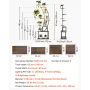 VEVOR Plant Stand Indoor with Grow Lights, 160cm Tall 9-Tier Lighted Plant Shelf, Metal Corner Plants Holder, 3 Timer & 10 Brigh