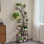 Plant Stand Indoor with Grow Lights, 160cm Tall 9-Tier Lighted Plant Shelf, Metal Corner Plants Holder, 3 Timer & 10 Brightness,