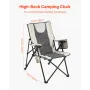 VEVOR Folding Camping Chair, 3 Reclining Positions, Outdoor High Back Camping Chair, 260lbs Weight Capacity, Full Padded Beach C