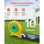 Inflatable Nightclub, 5.4 x 5 x 4.2 m Inflatable Party Tent with 680W Blower & Sandbag, Ventilated Blow up Night Club with 2 Win