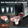 Fully Automatic Cup Sealing Machine, 500-650 Cups/H, Cup Sealer Machine for 190 mm Tall & 90/95 mm Cup, Electric Boba Tea Sealer