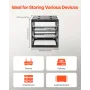 10U Open Frame Network Rack, 585 mm Depth, Wall Mounted or Floor Standing Server Rack, Heavy Duty 4 Post, with Vented Shelves & 