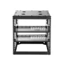 10U Open Frame Network Rack, 585 mm Depth, Wall Mounted or Floor Standing Server Rack, Heavy Duty 4 Post, with Vented Shelves & 