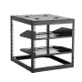10U Open Frame Network Rack, 585 mm Depth, Wall Mounted or Floor Standing Server Rack, Heavy Duty 4 Post, with Vented Shelves & 