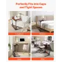 C Table, Folding C Shaped End Table with Metal Frame & Adjustable Feet, Foldable C Shaped Side Table for Living Room Bedroom Off
