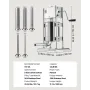 VEVOR Manual Sausage Stuffer, 22 LBS / 10 L Vertical Meat Stuffer, Dual-Speed Sausage Casing Meat Filling Machine, Stainless Ste