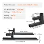 Pallet Forks, 907.2 kg Capacity Clamp on Pallet Forks, 109.2 cm Tractor Bucket Forks, Heavy Duty Front Loader Attachment for Tra