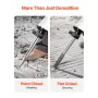 Demolition Jack Hammer, 2800 W Powerful Electric Jackhammer, 1200 BPM Concrete Breaker with a Point Chisel, a Flat Chisel, Carry