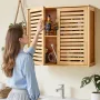 Bathroom Wall Cabinet, 2 Doors and Adjustable Shelf with 3 Height Levels, Over the Toilet Storage Medicine Cabinet Wall Mounted,