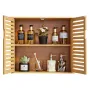 Bathroom Wall Cabinet, 2 Doors and Adjustable Shelf with 3 Height Levels, Over the Toilet Storage Medicine Cabinet Wall Mounted,