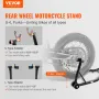 Motorcykel baghjulstativ, med u + l gaffel svingarm spole, 390
