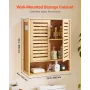 VEVOR Bathroom Wall Cabinet, 2 Doors and Adjustable Shelf, Over the Toilet Storage Medicine Cabinet Wall Mounted, Hanging Organi