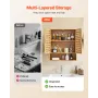 Bathroom Wall Cabinet, 2 Doors and Adjustable Shelf, Over the Toilet Storage Medicine Cabinet Wall Mounted, Hanging Organizer wi