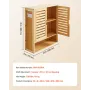 Bathroom Wall Cabinet, 2 Doors and Adjustable Shelf, Over the Toilet Storage Medicine Cabinet Wall Mounted, Hanging Organizer wi