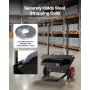 Banding Strapping Cart, Fit for Steel Strapping Coils with 600 mm Core Outer Size, Heavy Duty Strapping Dispenser with Rubber Wh