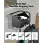 Banding Strapping Cart, Fit for PET / PP / Steel Strapping Coils with 20.3/40.6 cm Core Size, Heavy Duty Strapping Dispenser Equ