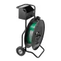 Banding Strapping Cart, Fit for PET / PP / Steel Strapping Coils with 20.3/40.6 cm Core Size, Heavy Duty Strapping Dispenser Equ