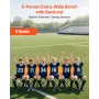 bærbar foldelig bænk, 6-sæders foldbar fodboldbænk med