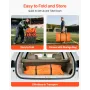 Portable Folding Bench, 6 Seat Foldable Soccer Bench with Side Pockets and Carrying Bag, Lightweight Sideline Seating with Back 