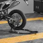 Motorcykel baghjulstativ, med u + l gaffel svingarm spole, 390