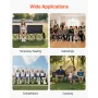 Portable Folding Bench, 6 Seat Soccer Bench with Multiple Storage Pockets & Carrying Bag, Lightweight Sideline Seating with Back