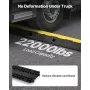 VEVOR Cable Protector Ramp, 9,979 kg/axle Capacity, 1 Channel Heavy Duty Rubber Cord Hose Wire Cover, 70 x 50 mm Channel, Traffi