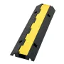 Cable Protector Ramp, 9,979 kg/axle Capacity, 1 Channel Heavy Duty Rubber Cord Hose Wire Cover, 70 x 50 mm Channel, Traffic Spee