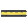 Cable Protector Ramp, 9,979 kg/axle Capacity, 1 Channel Heavy Duty Rubber Cord Hose Wire Cover, 70 x 50 mm Channel, Traffic Spee
