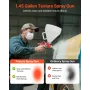 VEVOR Air Texture Sprøjtepistol, 4,5 L Air Hopper Sprøjtepistol, Professionel Gipsvæg Texture Painting Sprøjte med 3 dyser (3,5