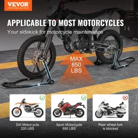 Motorcykelstativløft, 0,39 ton bag bagkombinationsstativet