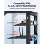 15U Wall Mount Server Rack, 68.04 kg Max Load Capacity, Open Frame Network Rack with 180 Degrees Gate Swing Door, Carbon Steel, 