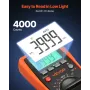Digital Multimeter, 4000-Count TRMS DC/AC Voltmeter Current Tester, Auto-Ranging Multimeter for Current Voltage Resistance Capac