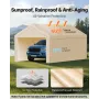 Carport Replacement Canopy, 3 x 6 m Potable Garage Tent Top Tarp with Sidewalls, UV-Resistant & Waterproof, Heavy Duty Car Shelt